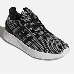 Adidas Neo Cloudfoam Ultimate Women's Black White Knit Trainers